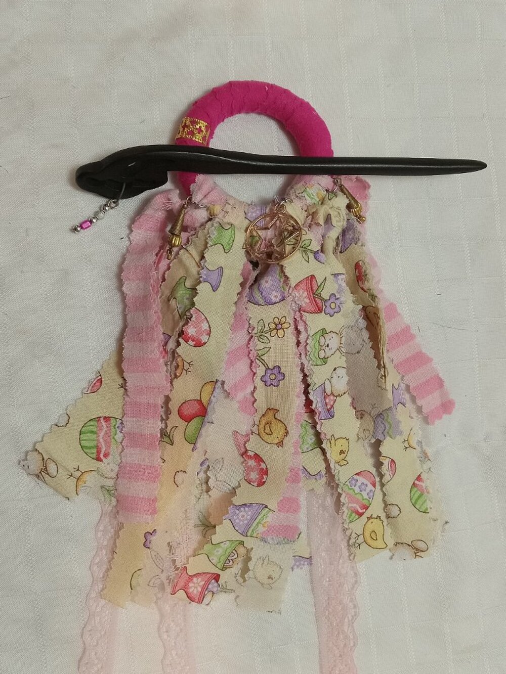 Round dreads or hair wrap/boho bun extension/Hair clip/Hair atebas & pic